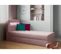 HAPPY A1 łóżko kontynentalne dziecięce 100x200 z oświetleniem LED RGB